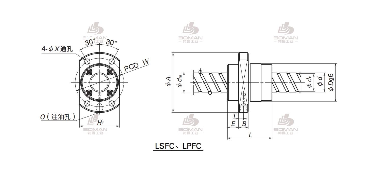 LSFC3232-3-USFC滚珠丝杠