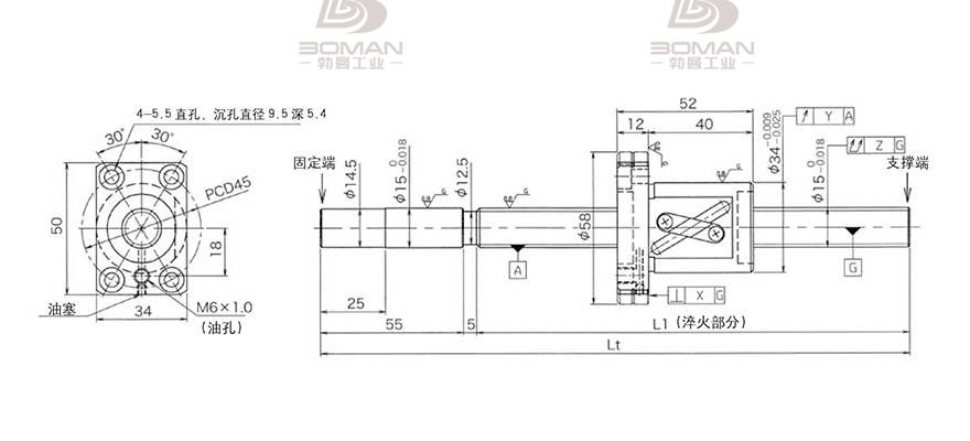 KURODA GG1510DS-BALR-0600A 黑田丝杆厂家直销