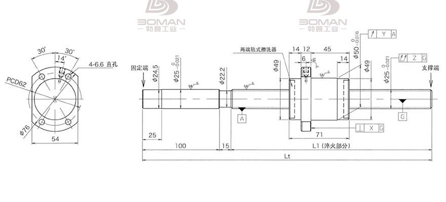KURODA HG2550QS-HEFR-2015A 黑田精工丝杆怎么安装图解