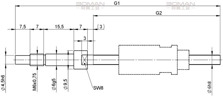 STEINMEYER施坦梅尔 1510/1.6.65.105 施坦梅尔滚珠丝杆结构图