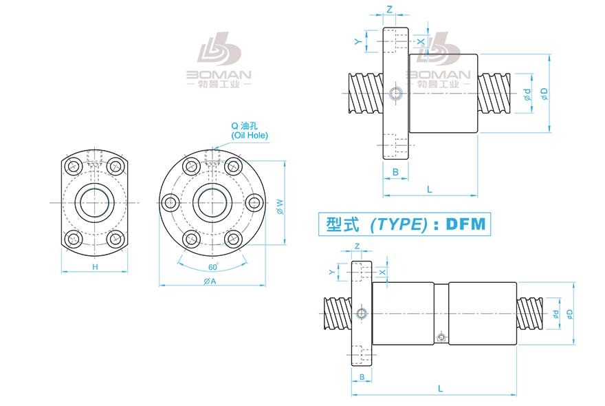 TBI DFM0325T-4 tbi丝杠螺母轴承是什么牌子