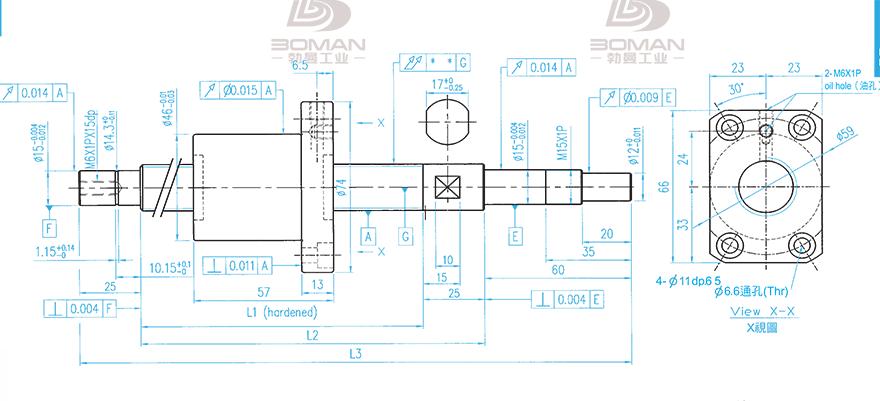 TBI XSVR02010B1DGC5-599-P1 tbi滚珠丝杠定制