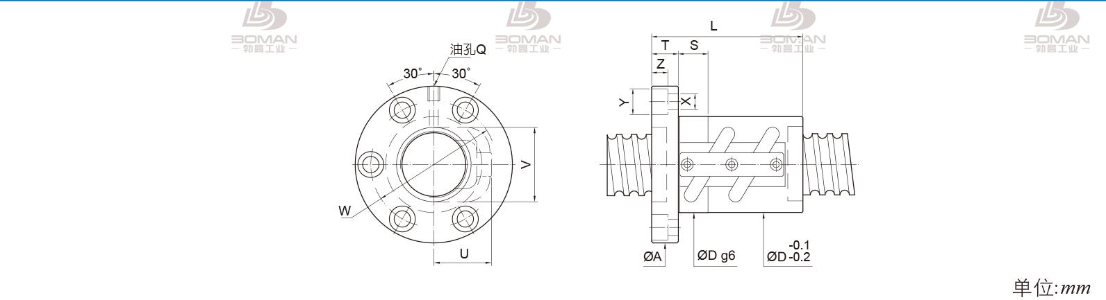 PMI FSVC3205-7.5 PMI TBI研磨级滚珠丝杆